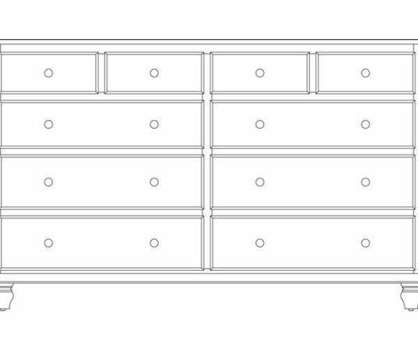 Bridgeport 10-Drawer Dresser