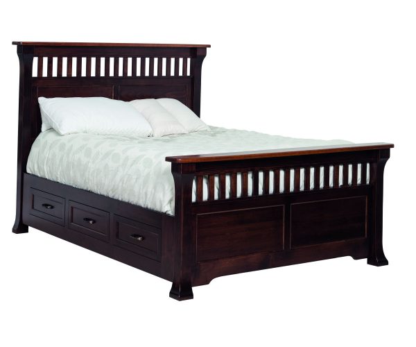 Bloomdale Bed With Storage Rail
