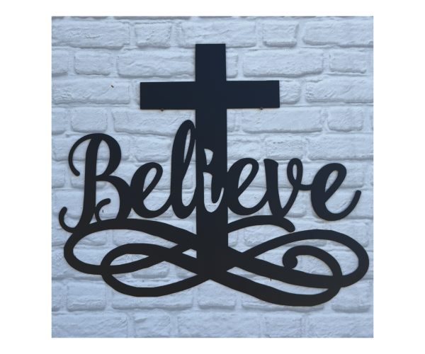 Believe Cross Plaque