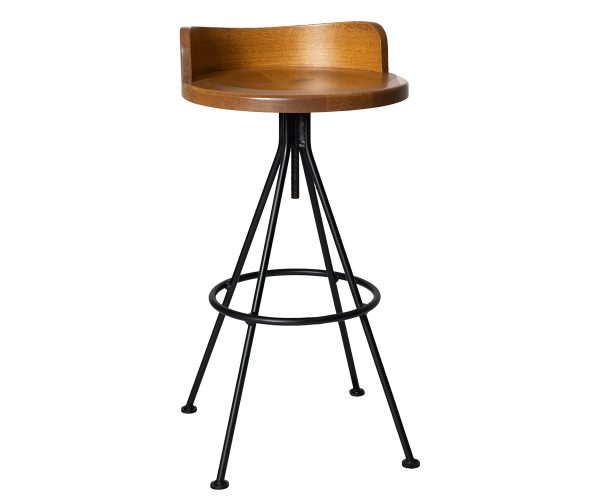 Rod Stool With Back