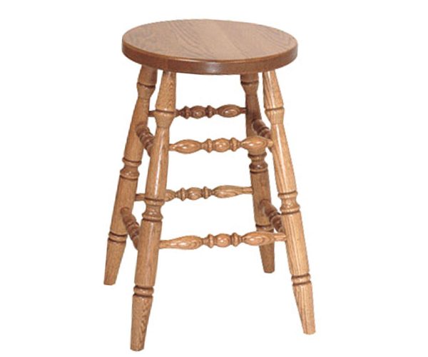 Turned Leg 24" Bar Stool