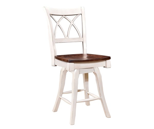 Double X Back 24" Swivel Barstool
