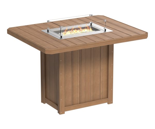 Lumin Fire Pit Table 62" Rectangular - Bar Height