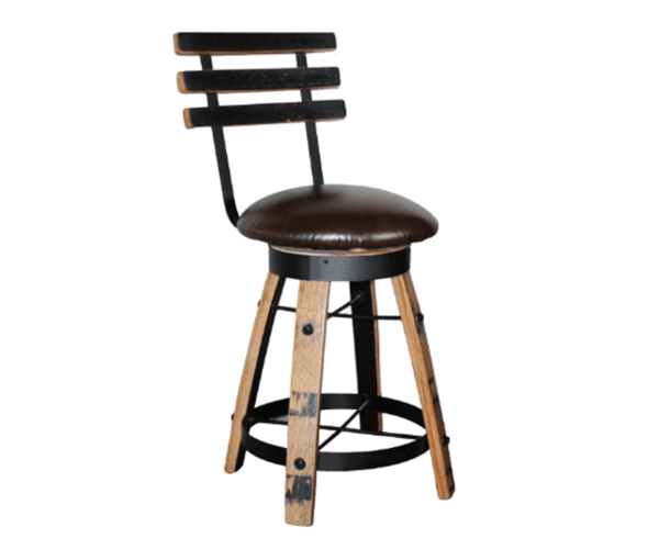 Round Bar Stool with Back